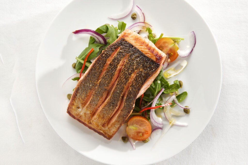 Savoring Serenity: Crispy-Skinned Salmon Bliss